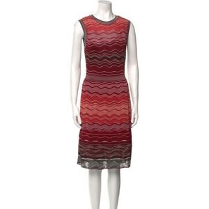 M Missoni Saffron Wave Knit Sleeveless Dress Sz XS